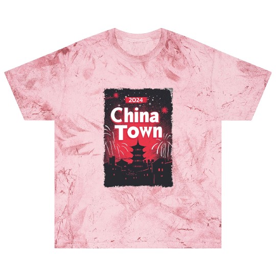 ChinaTown Ignites: Synthwave Red & Black Shiluette Blast T Shirts