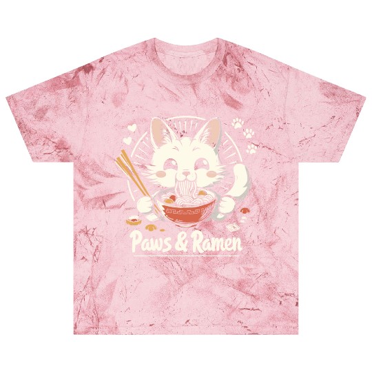 Funny Cat Paws and Ramen Kawai Blast T Shirts