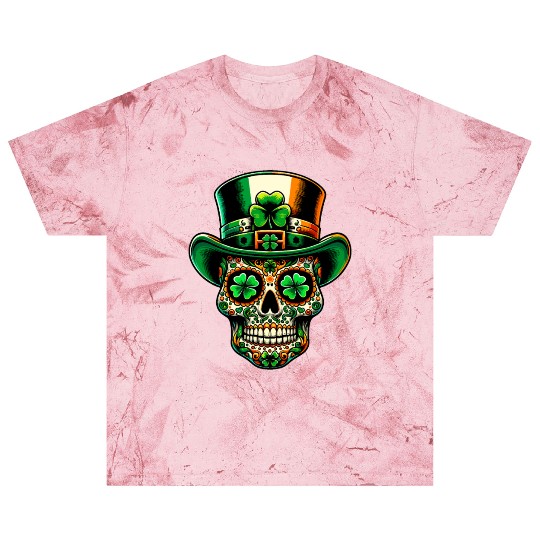 St Patricks Day Irish Sugar Skull Day Of Dead Blast T Shirts