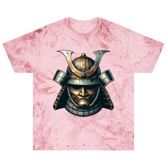 Stylized Samurai Helmet Blast T Shirts