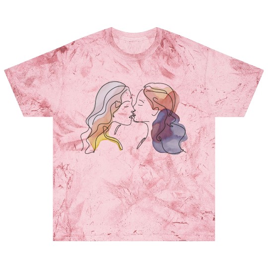 Lesbian Couple Simple Minimalistic Drawing Blast T Shirts