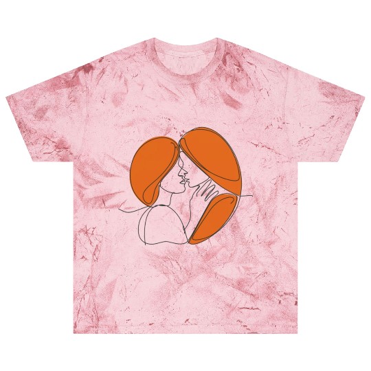 Elegant Lesbian Couple Kissing Line Drawing Blast T Shirts