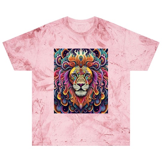 Psychedelic lion illustration vibrant colors Blast T Shirts