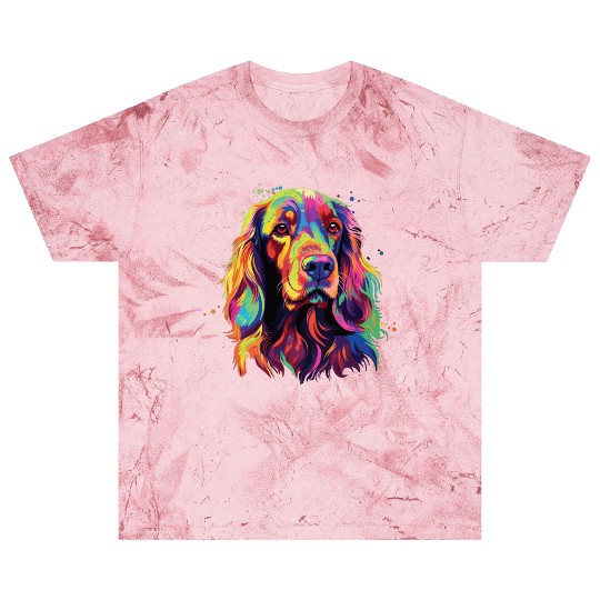 Watercolor Colorful Irish Setter Blast T Shirts
