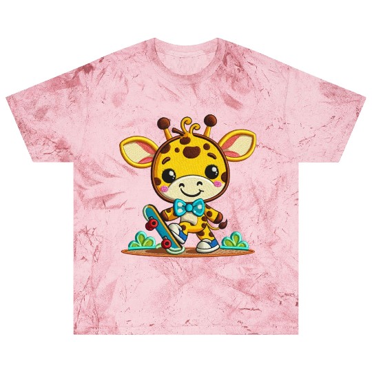 Skateboarding Giraffe Buddy Blast T Shirts