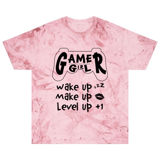 Gamer Girl Wake Up Make Up Level Up Blast T Shirts