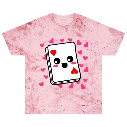 Kawaii Playing Card Hearts Blast T Shirts
