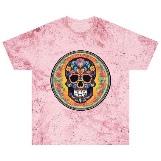 Sugar skull rainbow Blast T Shirts