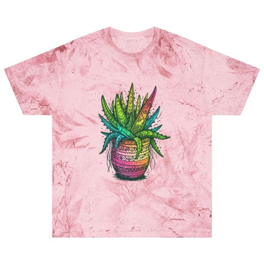Psychedelic Aloe Vera Succulent Plant Gardener Blast T Shirts