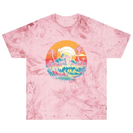 Surfing Surfer Skull Nature Blast T Shirts