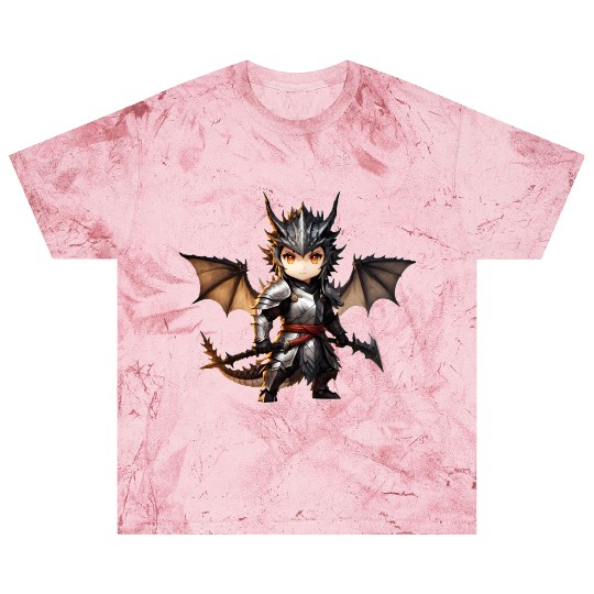 Chibi dragonwarrior Front Pose in Full armor Blast T Shirts