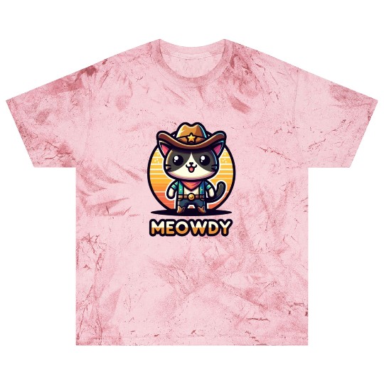 Cute Meowdy Cat Cowboy Pun Blast T Shirts