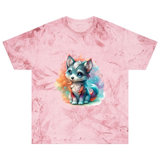Cute Chibi Grey Wolf For Wolf Lovers Blast T Shirts