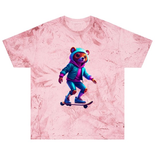 Cartoon Bear Skateboard Blast T Shirts: Playful and Fun