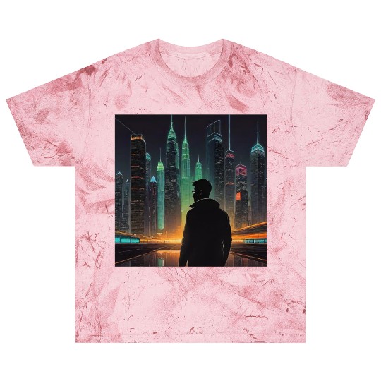 Neon Horizon: A Futuristic Cityscape Blast T Shirts