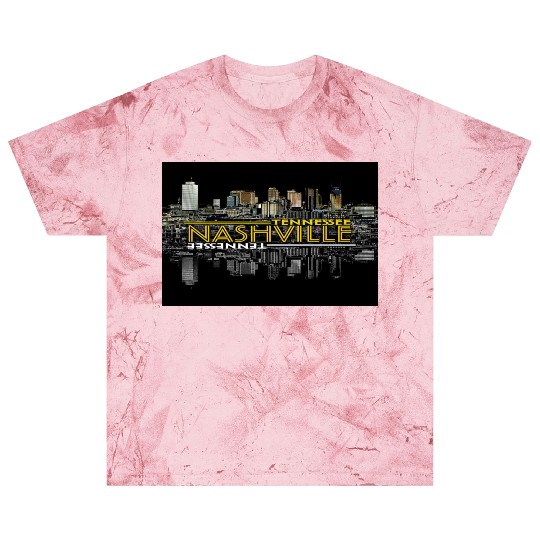 Nashville Tennessee Neon Glow Reflective Skyline Blast T Shirts