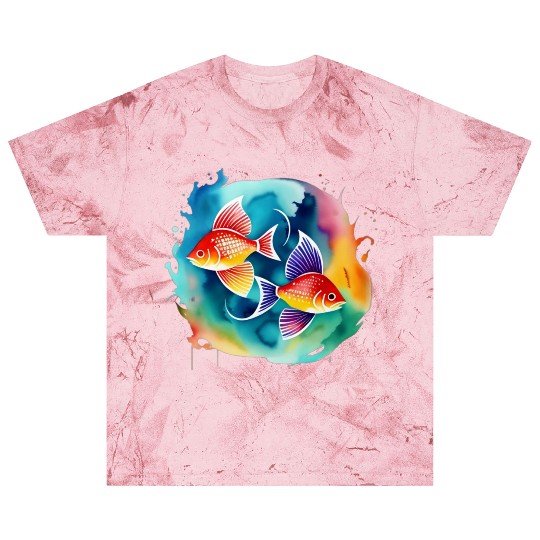 Color splash zodiac: Pisces Blast T Shirts