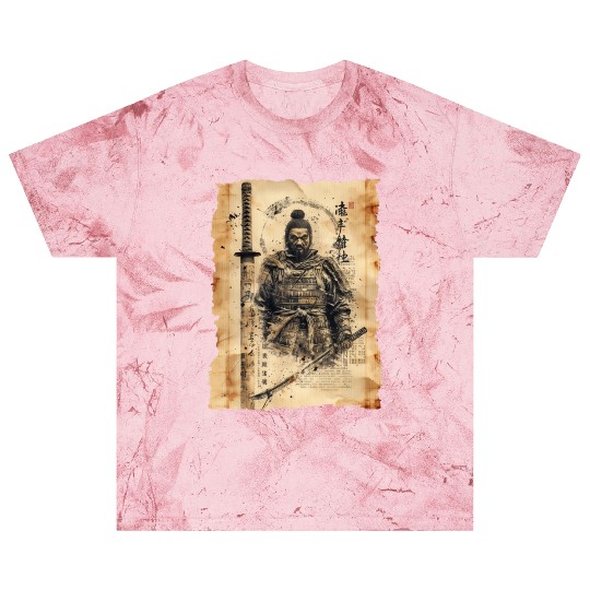 Vintage Papyrus Scroll Japanese Silhouette Samurai Blast T Shirts