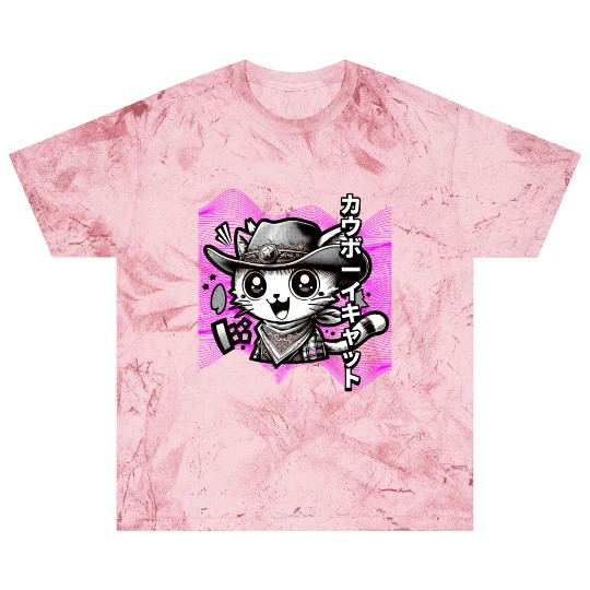 Yeehaw Meow: Manga Cowboy Cat Extravaganza Blast T Shirts