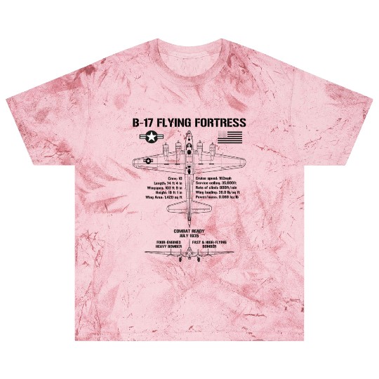 B-17 Flying Fortress Specs Military Aircraft WW2 Blast T Shirts
