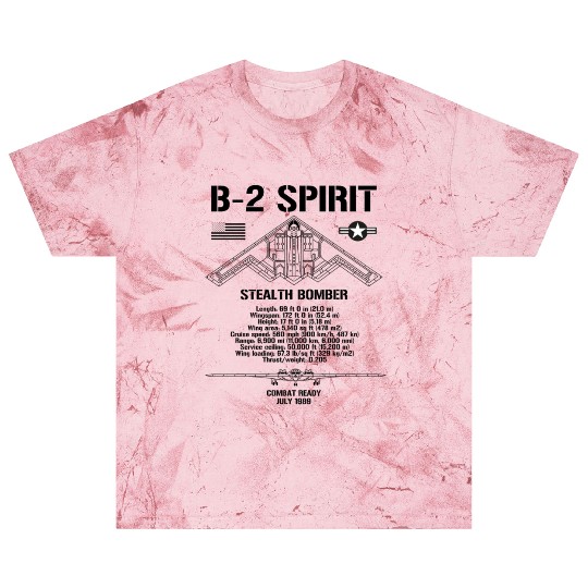 B-2 Spirit Stealth Bomber Specs Military Aircraft Blast T Shirts