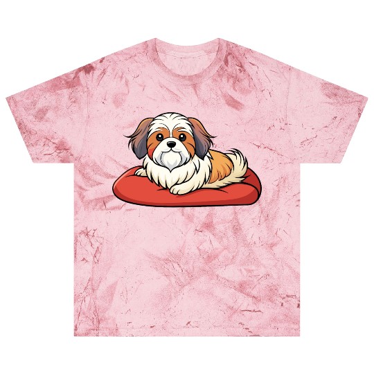 Contented Shih Tzu Lounging on Plush Pillow Blast T Shirts
