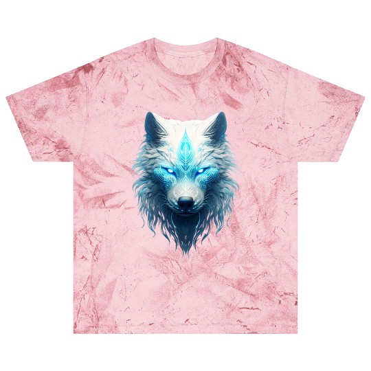 Spirit animal wolf with glowing blue tribal marks Blast T Shirts