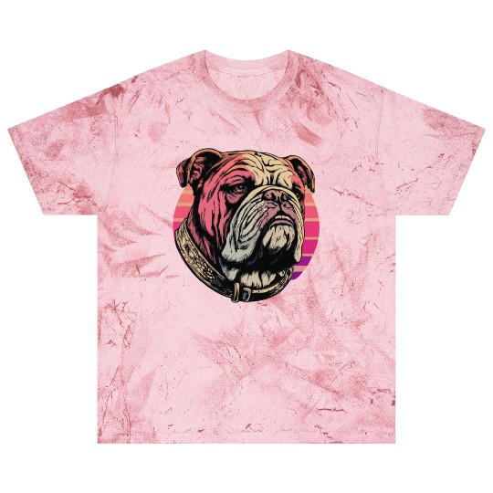 Bulldog With Character Retro Graphic Blast T Shirts