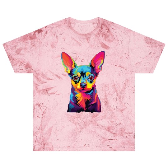 Watercolor Colorful Russian Toy Terrier Blast T Shirts