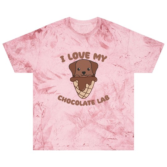 I Love My Chocolate Lab Animal In Ice Cream Cone Blast T Shirts