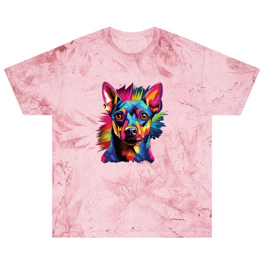 Watercolor Colorful Miniature Pinscher Blast T Shirts
