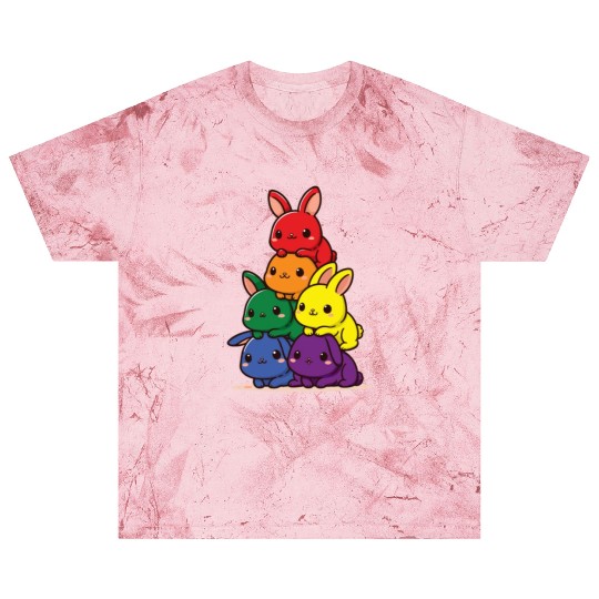 Bunnies Rainbow Flag Pride Month Cute Bunnies Blast T Shirts