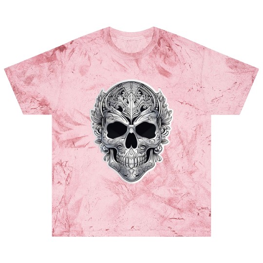 Mexican tribal silver metallic skull Blast T Shirts