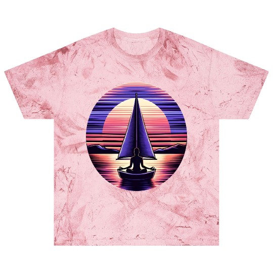 Sailing Meditation Sunset Design Blast T Shirts