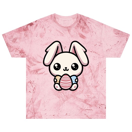 Cute Kawaii chibi Easter Bunny With Eggs Blast T Shirts