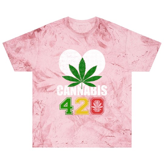 Sidesplitting 420 Love Herb Weed Marijuana Design Blast T Shirts