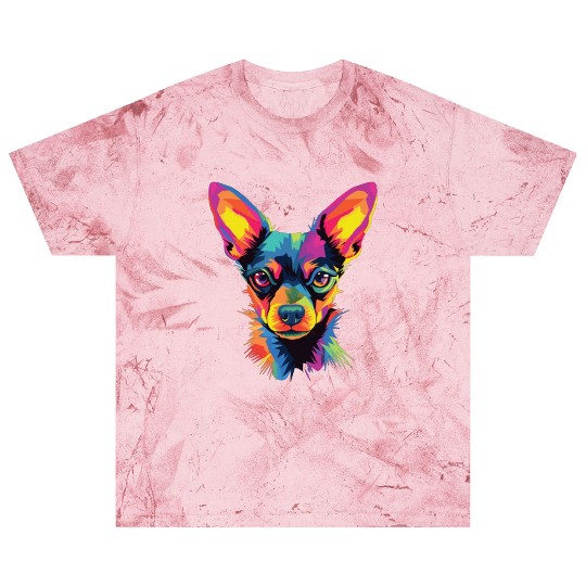 Watercolor Colorful Russian Toy Terrier Blast T Shirts