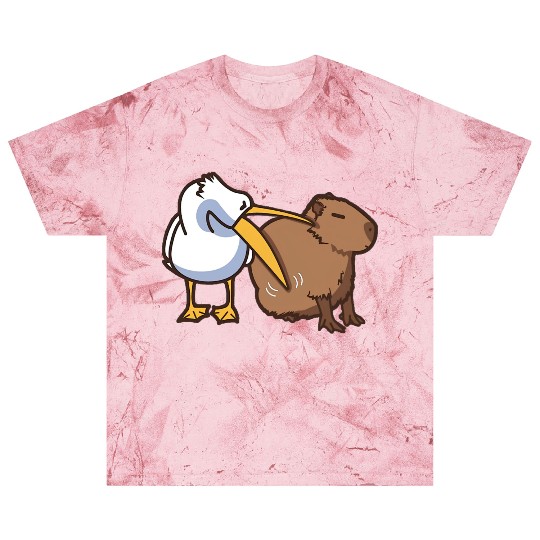Pelican Tries to Eat Capybara Funny Meme Blast T Shirts