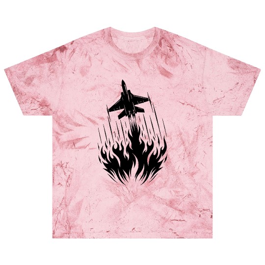Fighter Jet Model Airplane Fire Flames Flight Blast T Shirts