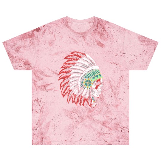 Indigenous Native American Skull Skull Head Blast T Shirts