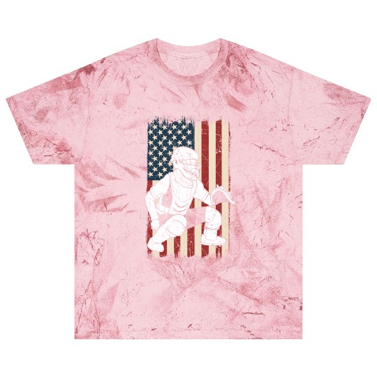Baseball American Flag Patriotic Catcher 4th of Blast T Shirts