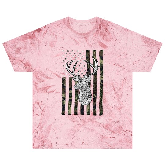 Whitetail Buck Deer Hunting American Camouflage Blast T Shirts