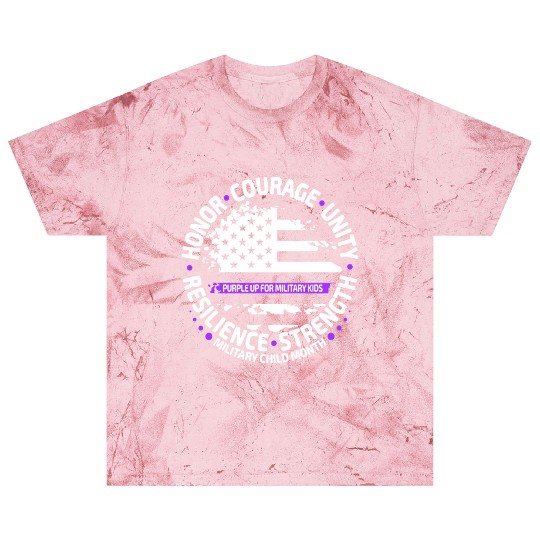 Purple Up for Military Kid Us Flag Cool Military Blast T Shirts