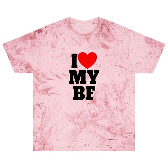 I Love My BF Red Heart Matching Couple Boyfriend Blast T Shirts