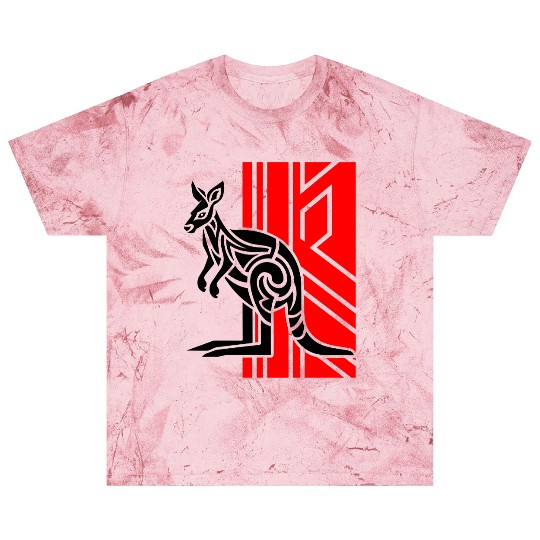 Kangaroo Vector Design 3 Colors Blast T Shirts