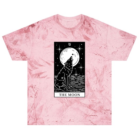 Tarot Card The Moon Wolf Howling Blast T Shirts