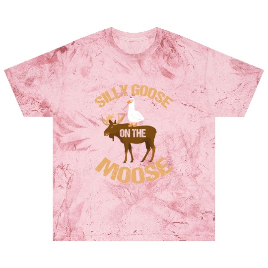 Silly Goose On The Moose Pun Geese Lover Blast T Shirts