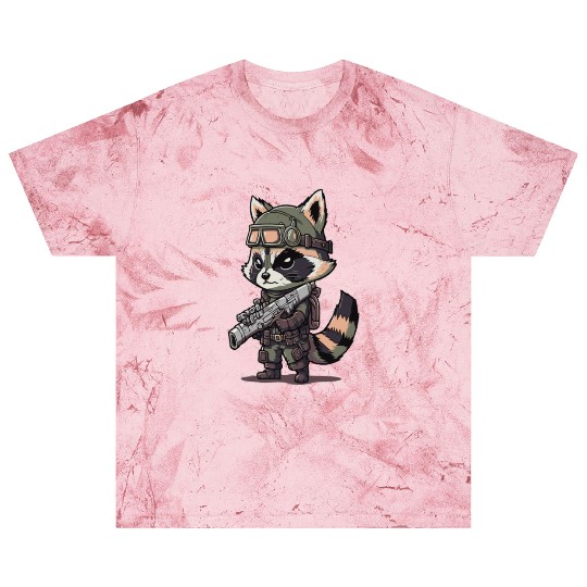 Angry wild raccoon with gun Blast T Shirts