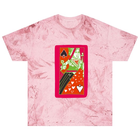 Red Queen Of Spades Playing Card Blast T Shirts