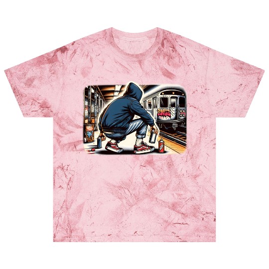 AI Teen in Subway Layup Underground- Masked Border Blast T Shirts